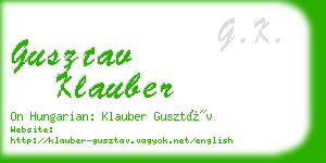 gusztav klauber business card